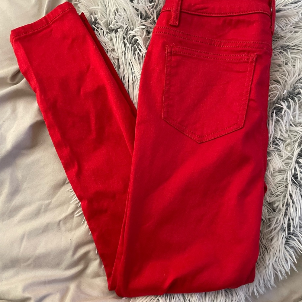 Needle and wall red ankle jeans, brand new without tags